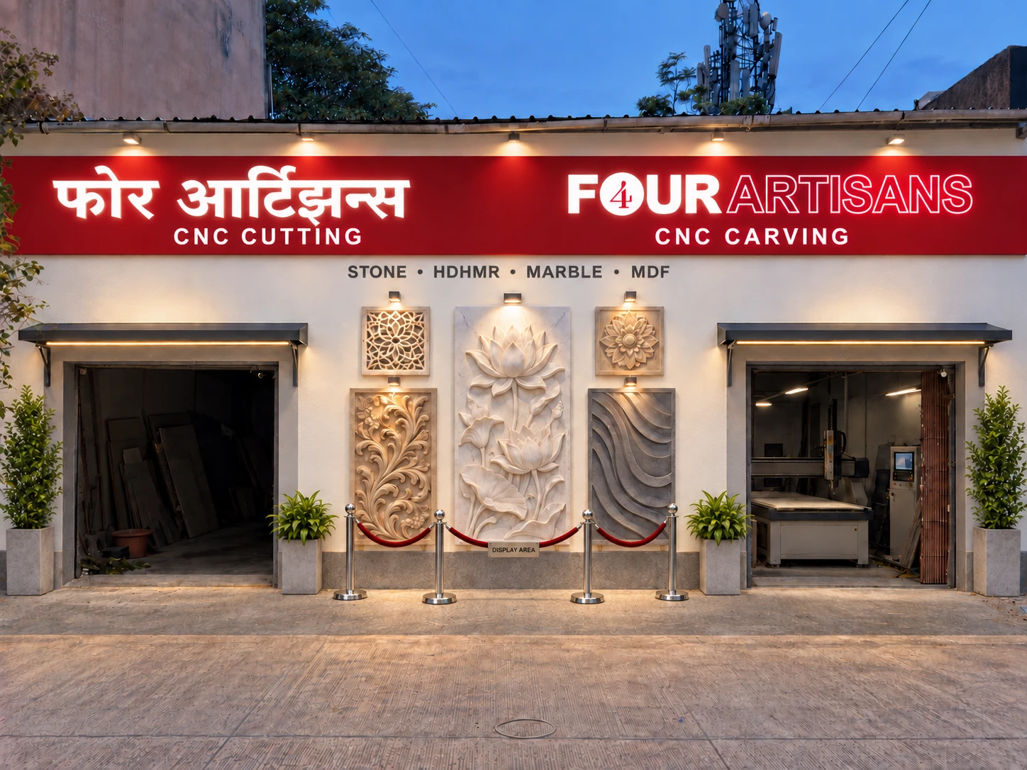 Four Artisans CNC carving facility in Pune