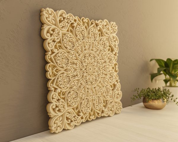 Mandala Wall Art | Enchanting 3D Geometry - Image 2