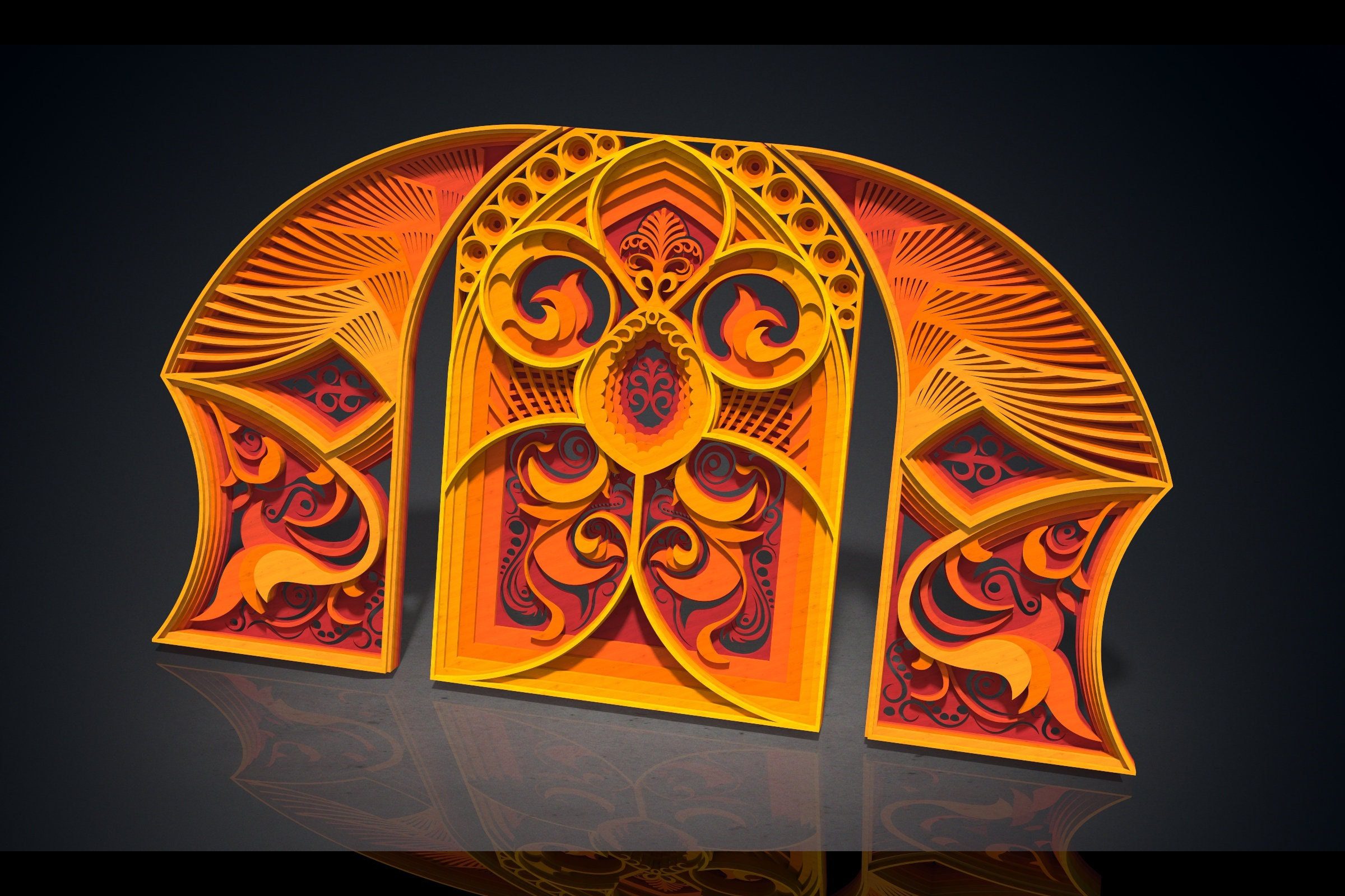 Mandala Wall Art | Enchanting 3D Geometry
