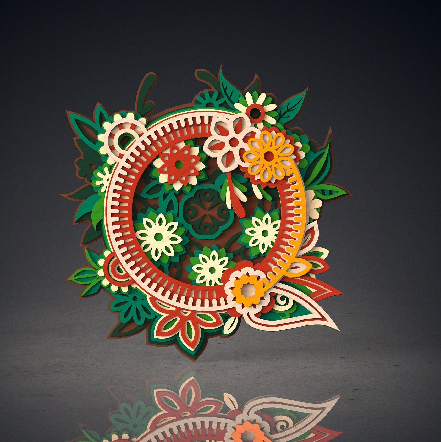 Mandala Wall Art | Enchanting 3D Geometry