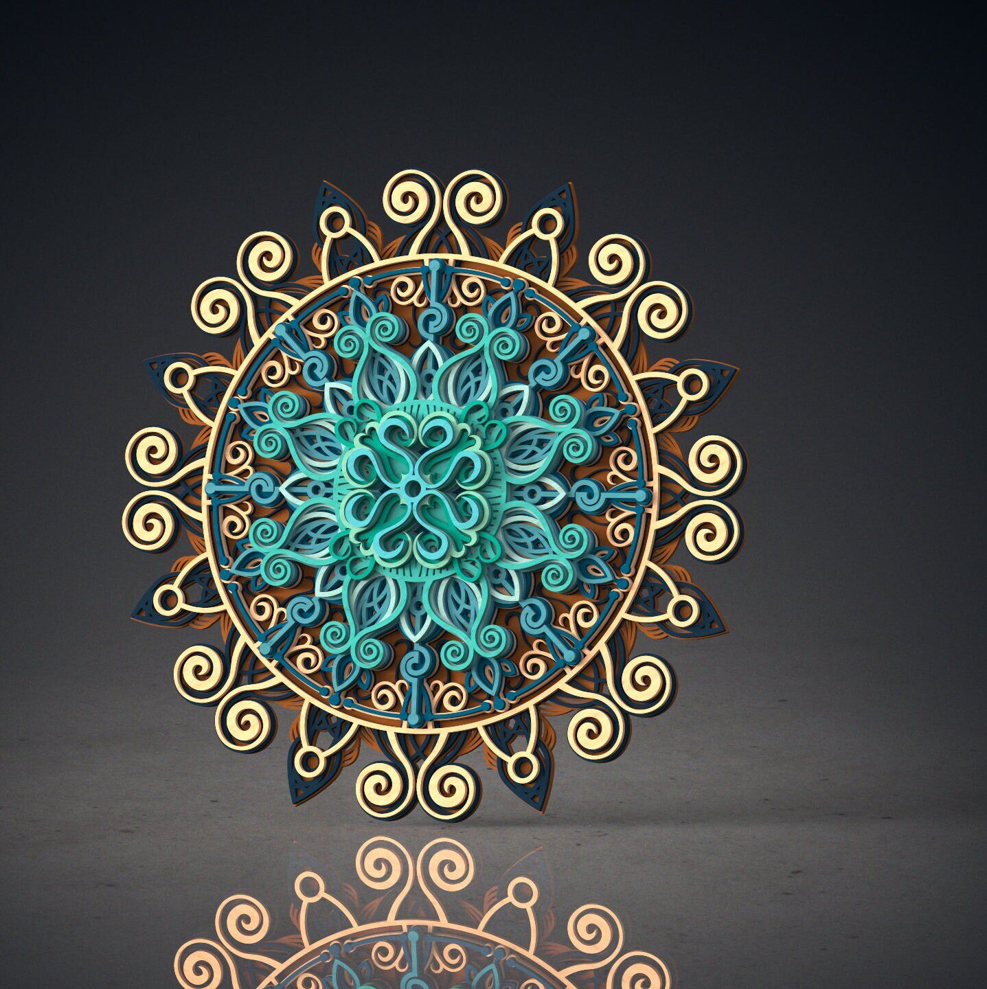 Mandala Wall Art | Enchanting 3D Geometry