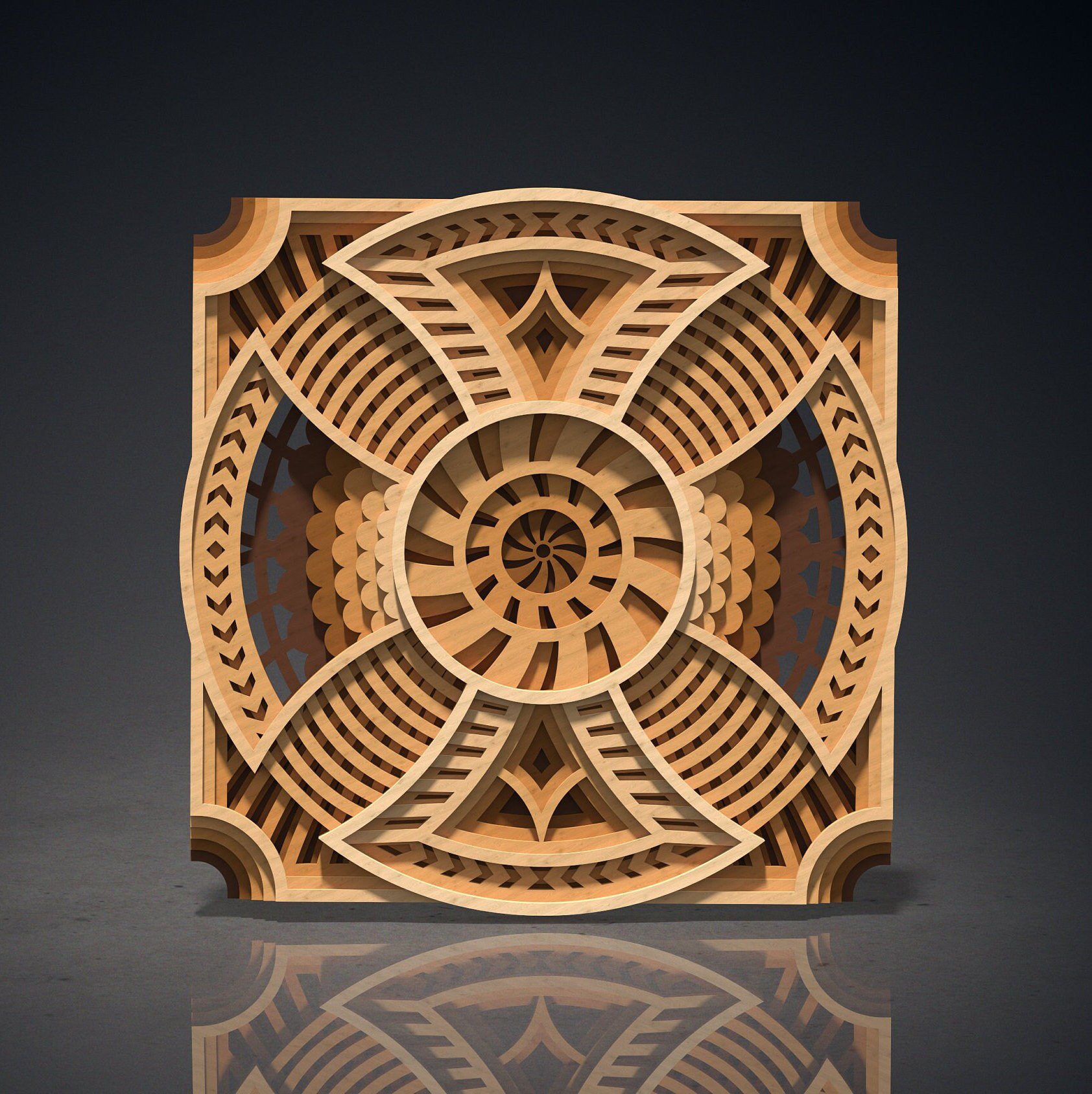Mandala Wall Art | Enchanting 3D Geometry