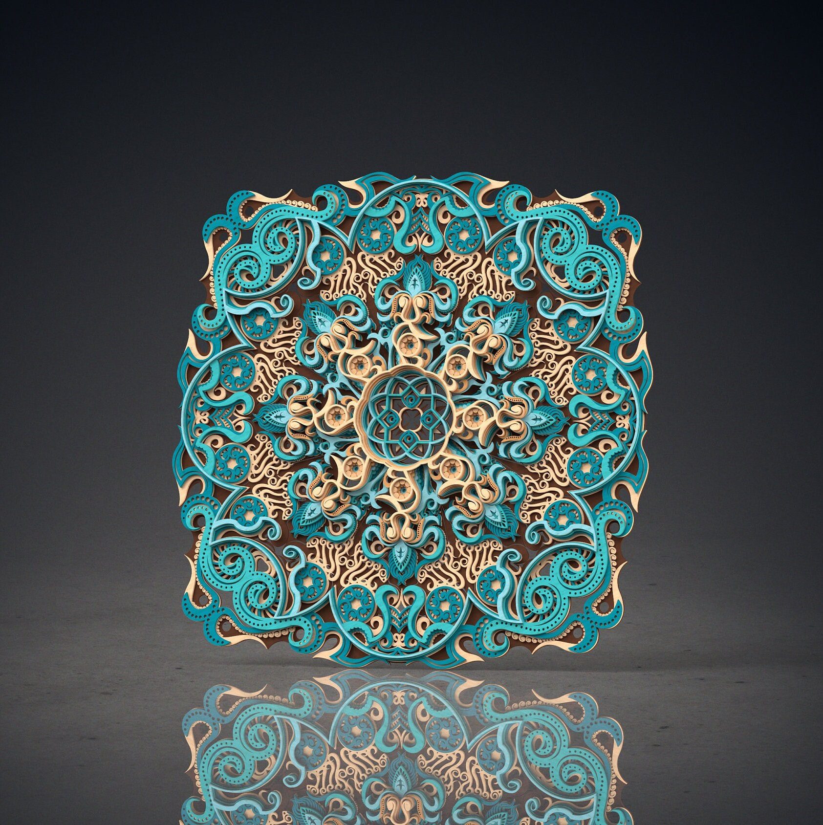 Mandala Wall Art | Enchanting 3D Geometry