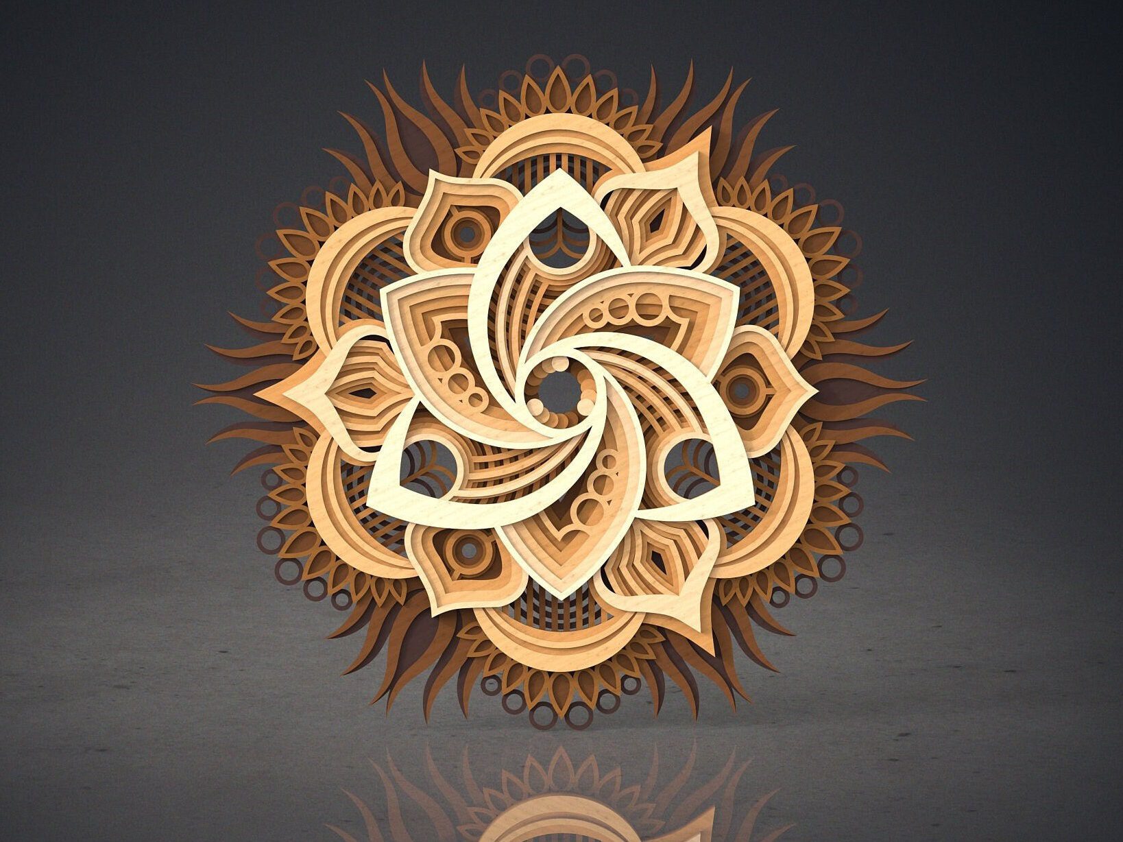 Mandala Wall Art | Enchanting 3D Geometry